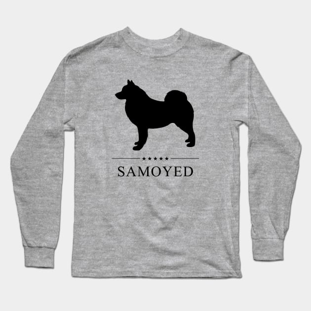 Samoyed Black Silhouette Long Sleeve T-Shirt by millersye